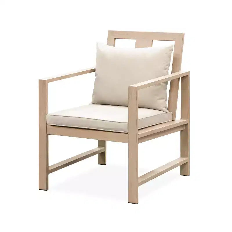 Table et chaises de salle à manger avec cheminée de patio extérieur, avec glacière, marron