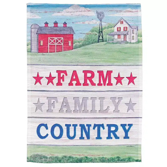 Dicksons Magnolia Garden Farm Family Country Barn Green 18 x 13 Polyester Outdoor Garden Flag