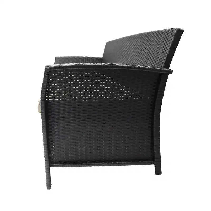 Canapé 3 places d'extérieur en osier avec coussin