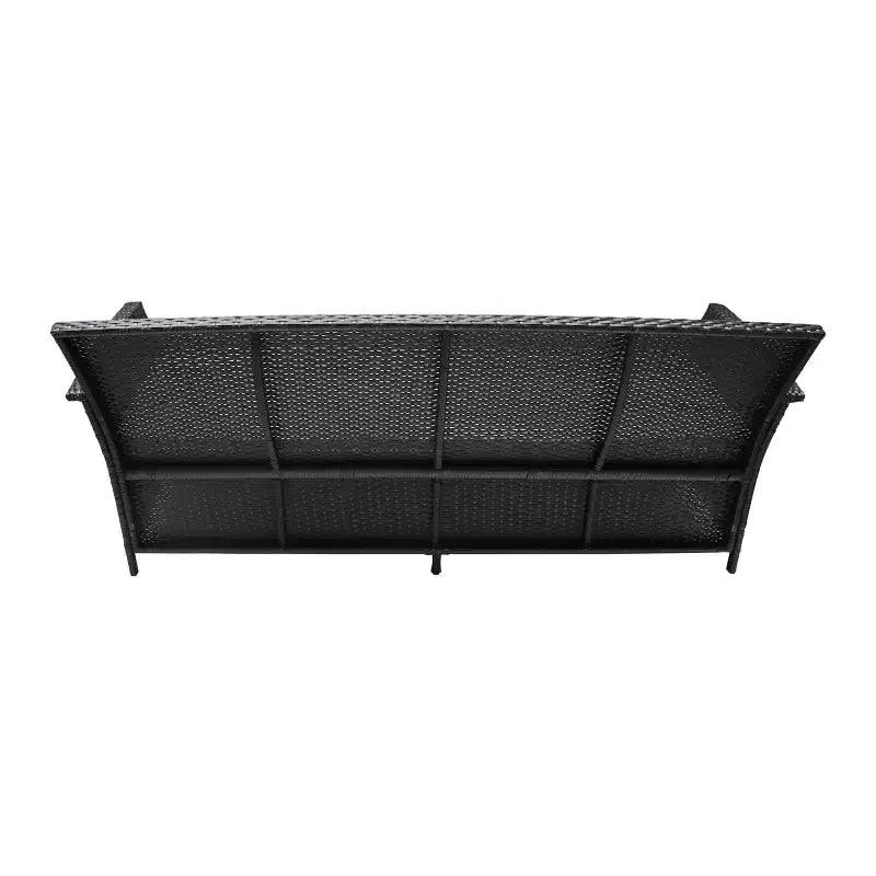 Canapé 3 places d'extérieur en osier avec coussin