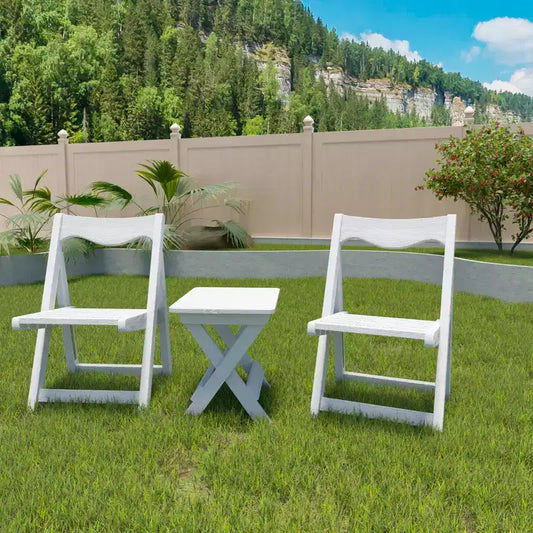 Table et chaises de salle à manger pliantes en polystyrène choc