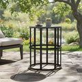 Table d'appoint en carrelage céramique moderne pour patio