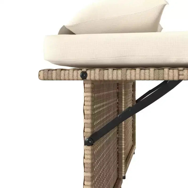 Banc de jardin rembourré de style chaise longue