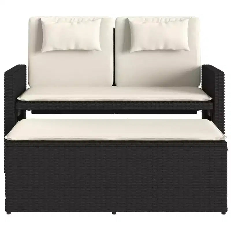 Banc de jardin rembourré de style chaise longue
