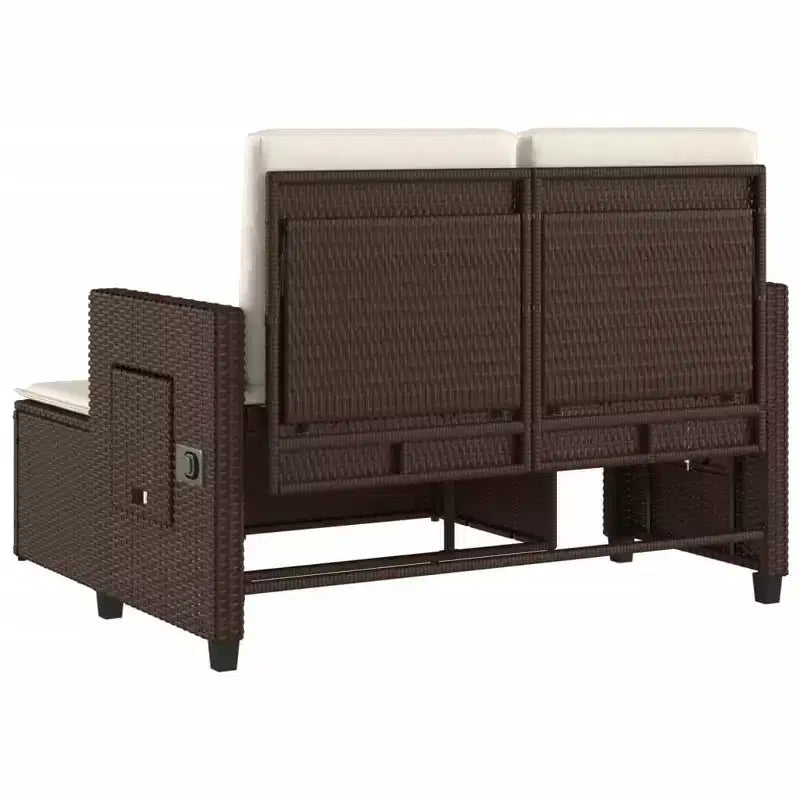 Banc de jardin rembourré de style chaise longue