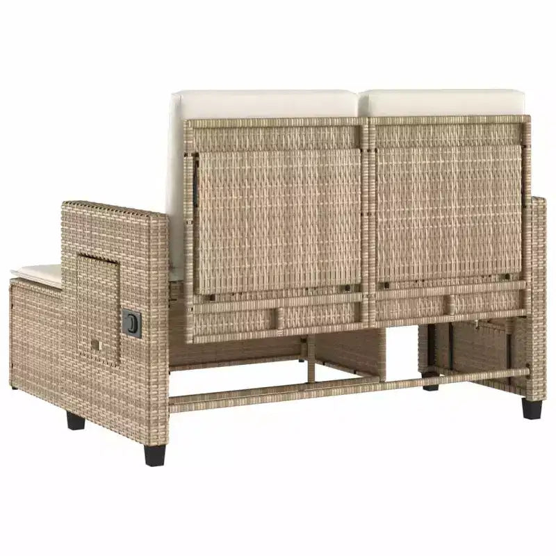 Banc de jardin rembourré de style chaise longue