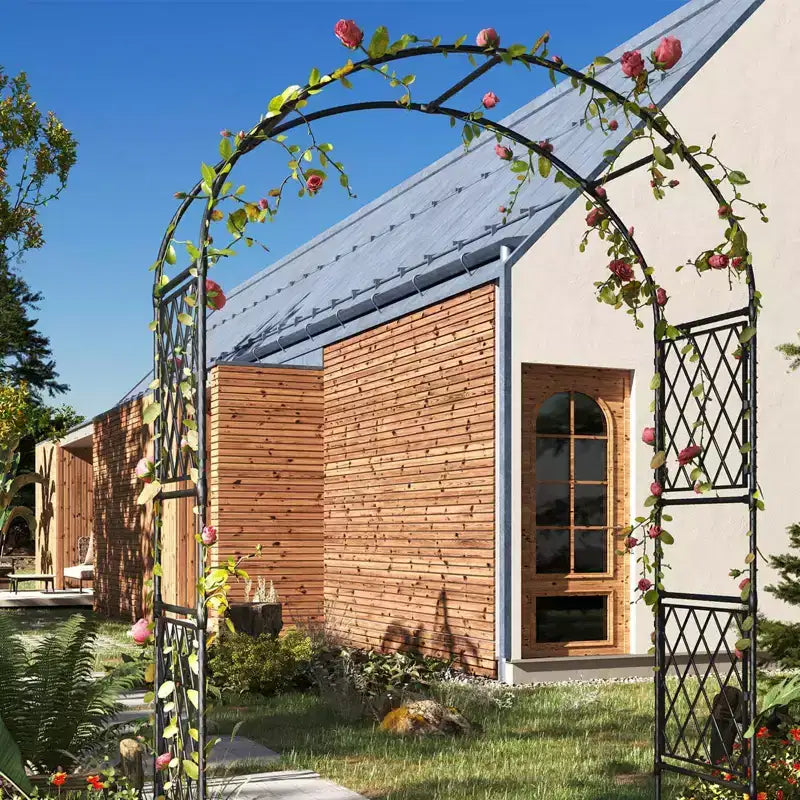 Arche de jardin en métal pour plantes grimpantes