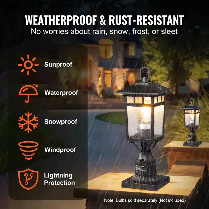 lampadaires extérieurs du crépuscule à l'aube