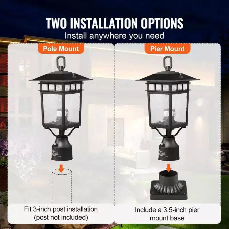 lampadaires extérieurs du crépuscule à l'aube