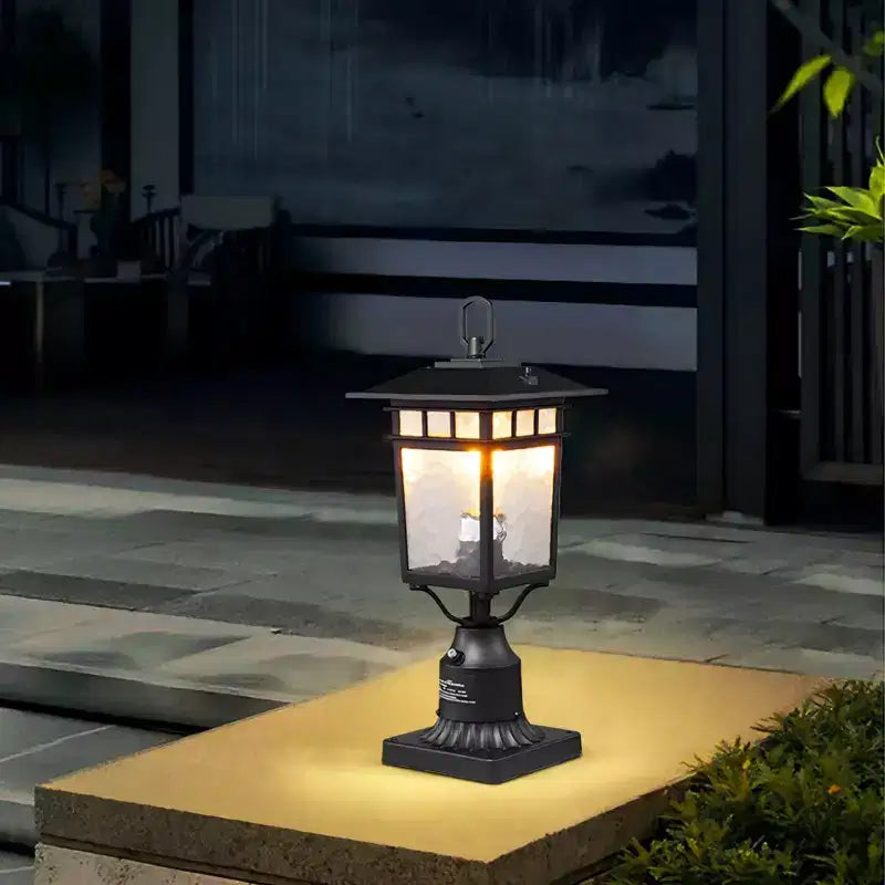 lampadaires extérieurs du crépuscule à l'aube