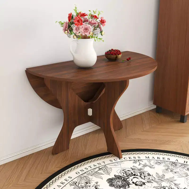 Table à manger pliable de 43 pouces en placage de chêne sauvage