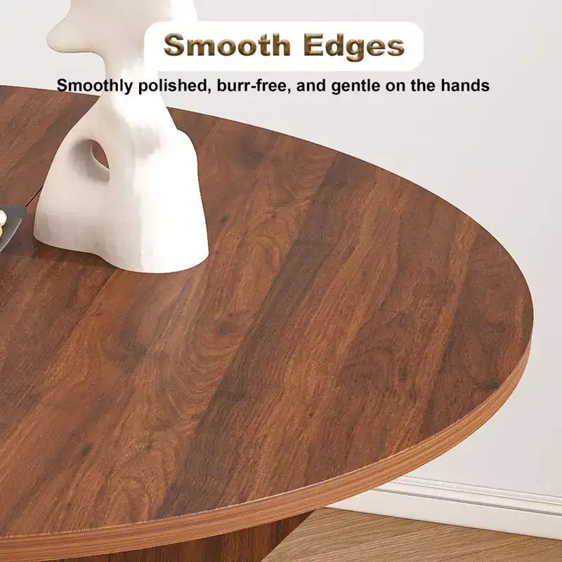 Table à manger pliable de 43 pouces en placage de chêne sauvage