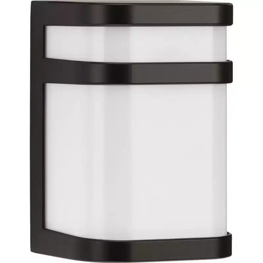 Progress Lighting Valera 1-Light LED Wall Lantern, Brushed Nickel, Matte White Acrylic Shade