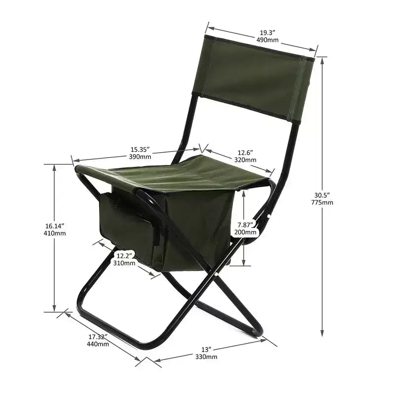 Lot de 4 chaises pliantes portables avec sac de rangement, capacité de charge maximale de 127 kg